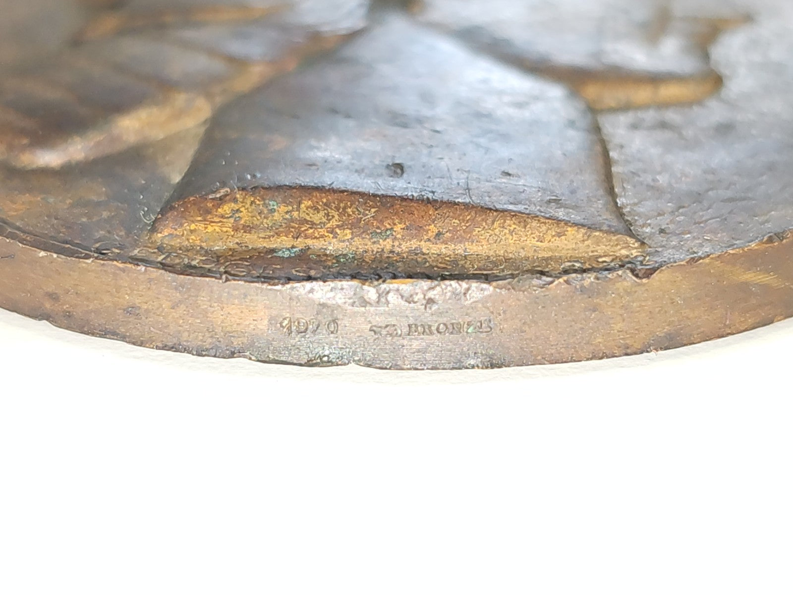 Antique bronze medal signed Georges Ridet vintage collectible decorative art