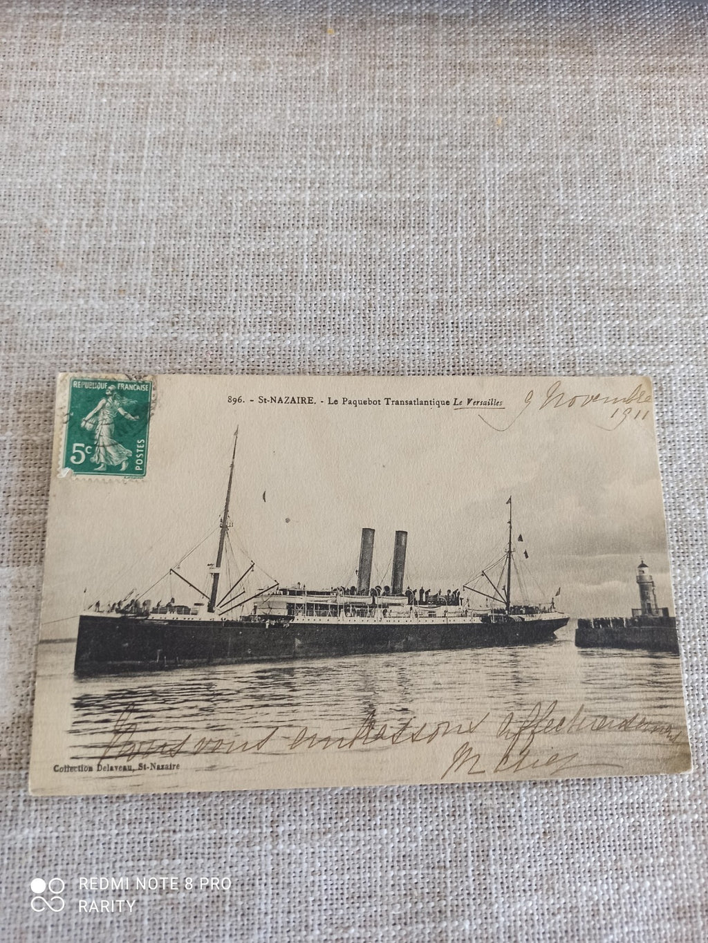 Carte postale ancienne paquebot Le Versailles St-Nazaire maritime vintage