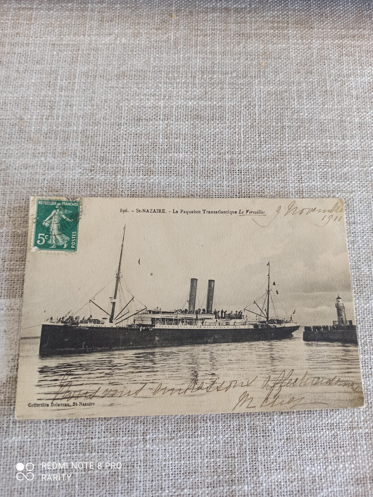 Carte postale ancienne paquebot Le Versailles St-Nazaire maritime vintage