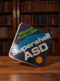 Autocollant ancien Supershell ASD Shell vintage publicité rétro essence