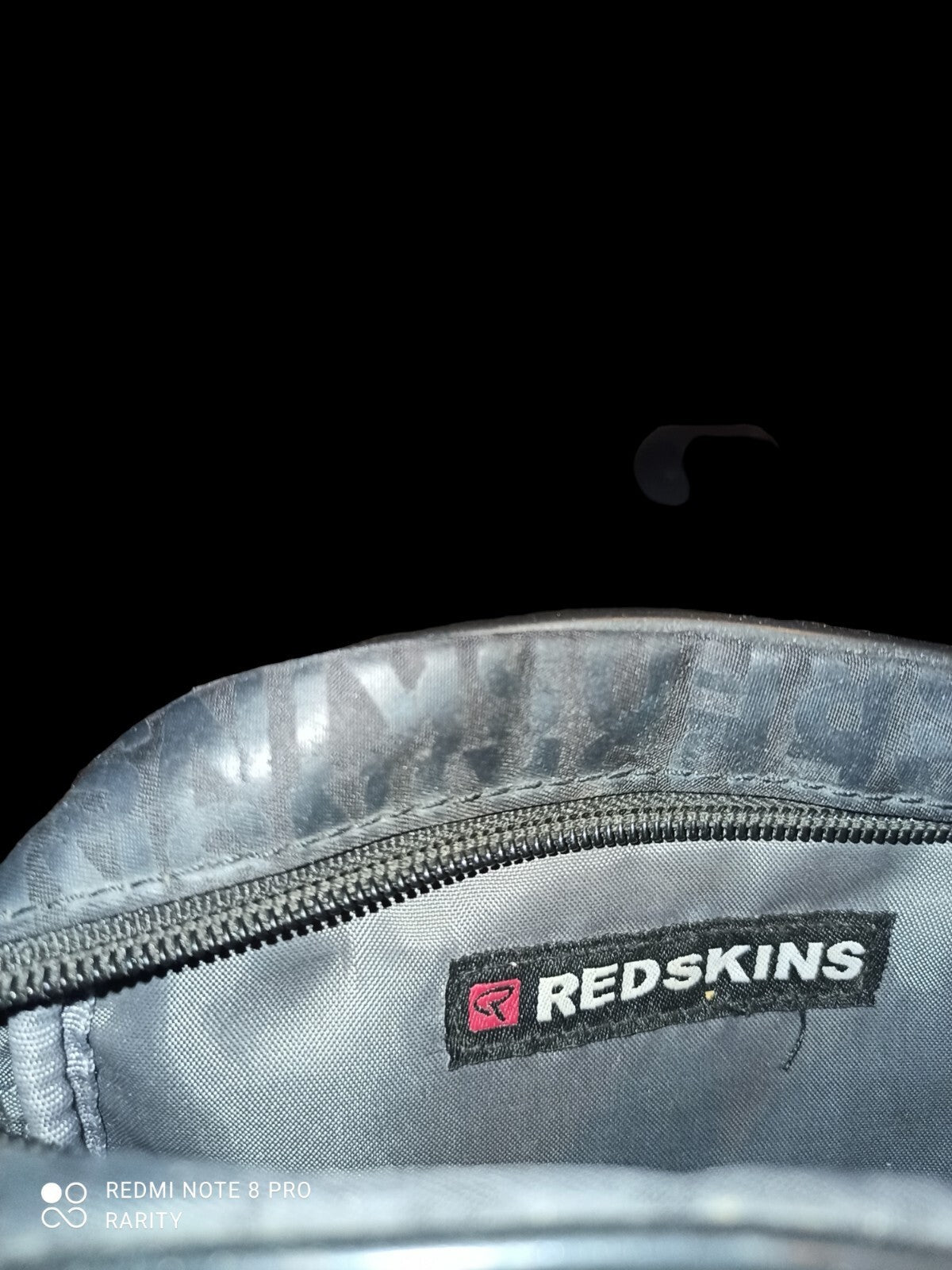 Sacoche Redskins noire vintage homme rétro logo monogramme bandoulière