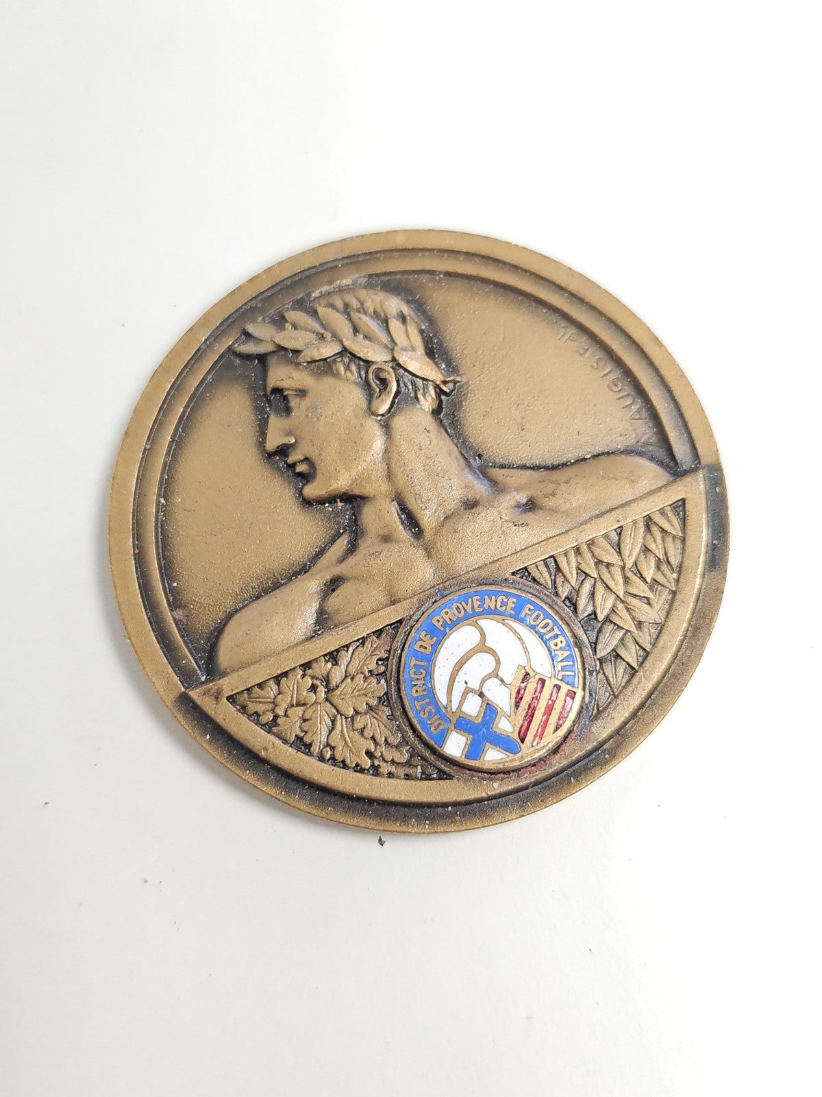Old Medal of Honour signed Augis Lyon vintage collectible rare decoration