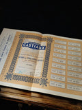 Action au porteur Castiaux Bordeaux 1931 ancien titre vintage papier déco