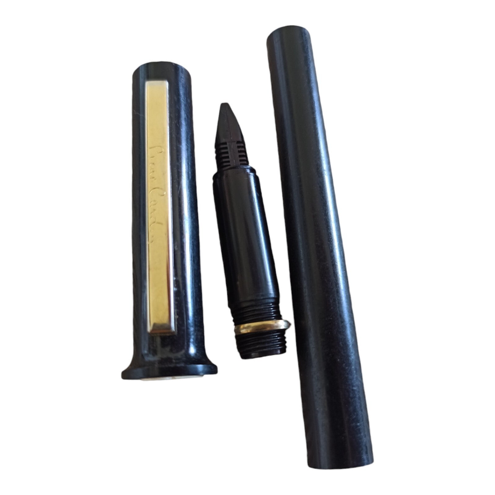 Stylo plume vintage Pierre Cardin noir, édition collector, finition dorée