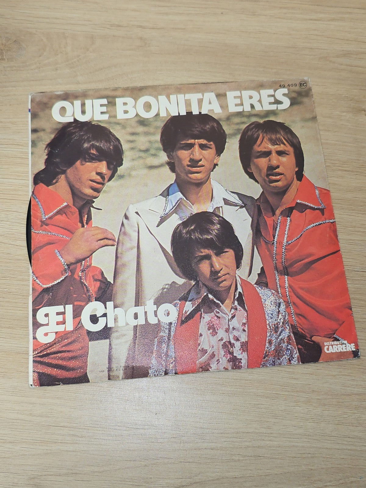 Vintage 45 tours El Chato ancien disque vinyle rétro collection musique espagnol