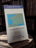 Carte routière France Carrefour vintage années 90 ancien plan touristique