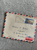 Lettre avion affranchie Cameroun 20F enveloppe Par Avion philatélie France