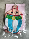 Peluche plate Obélix vintage Parc Astérix dessin animé rare