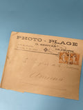 Ancienne enveloppe oblitérée début XXe, Photo-Plage Le Crotoy Amiens philatélie