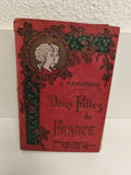 Livre ancien illustré Deux Filles de France A. Mahlinger reliure rouge