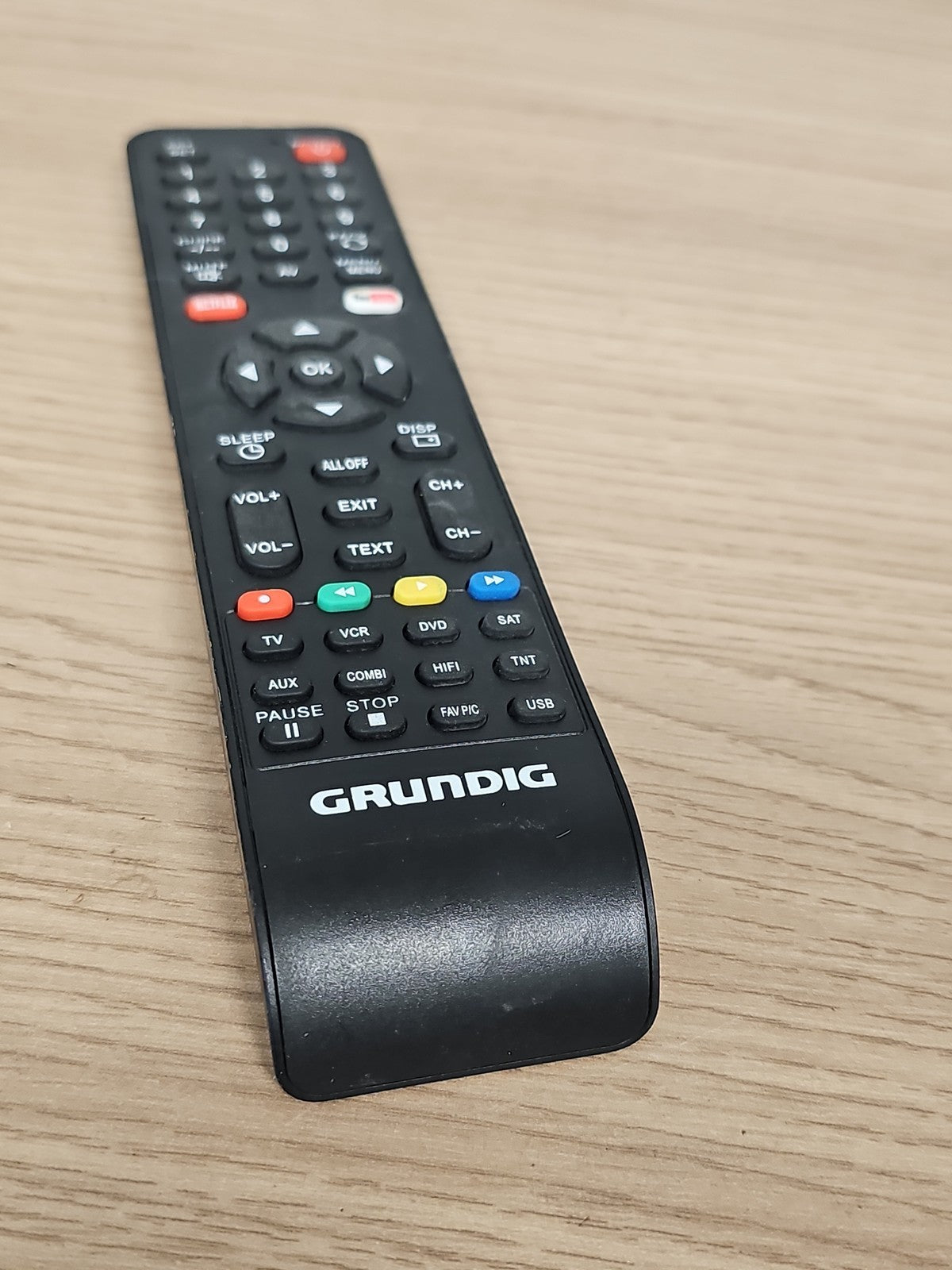 Télécommande Grundig universelle noire rétro, accessoire TV d'occasion