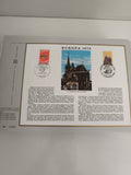 Feuillet philatélique CEF Europa 1972 Cathédrale Aix-la-Chapelle timbres oblitér