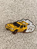 Pin's vintage Citroën ZX Camel Michelin Total rallye jaune (Ref 2)