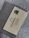 Lettre affranchie USA timbre vert cachet postal enveloppe philatélie (Ref 27)