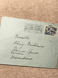 Lettre timbrée Belgique Liege 1922 oblitération bleue Philatélie (Ref 10)