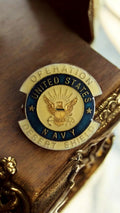 Insigne US Navy Operation Desert Shield émaillé, badge militaire vintage