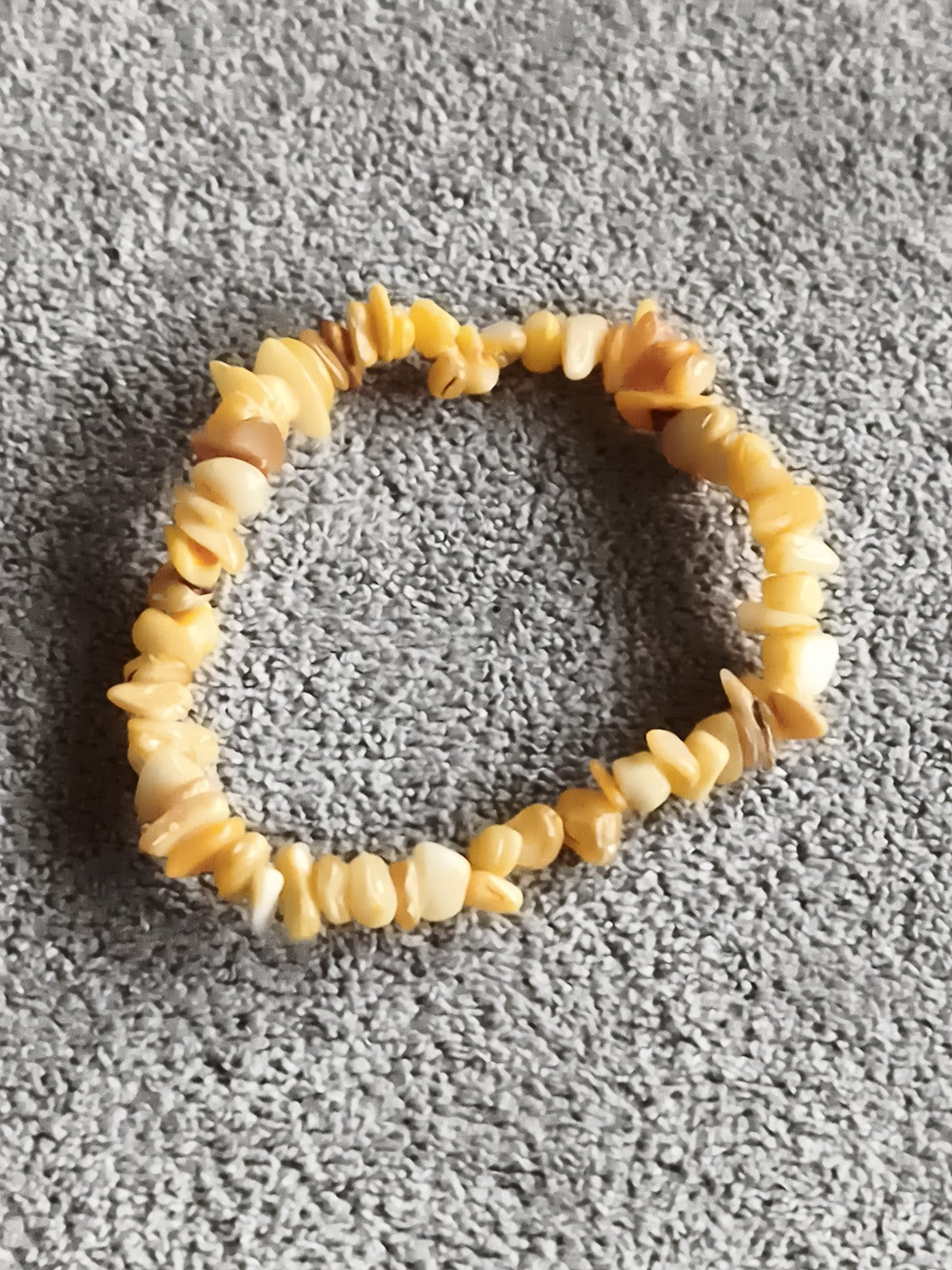 Bracelet chips pierres naturelles jaunes, perles irrégulières, bijou fantaisie