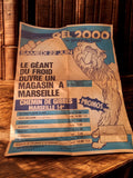 Affiche vintage GEL 2000 Marseille années 70 déco rétro épicerie surgelés