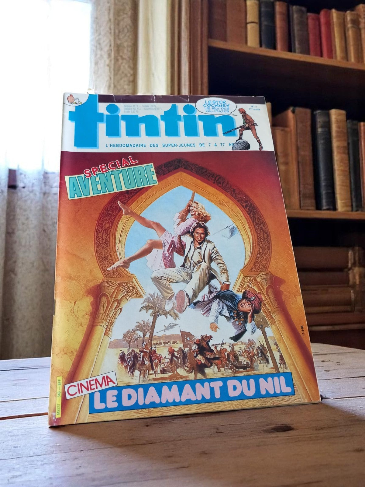 Magazine Tintin ancien spécial aventure cinéma, Le Diamant du Nil, vintage rare