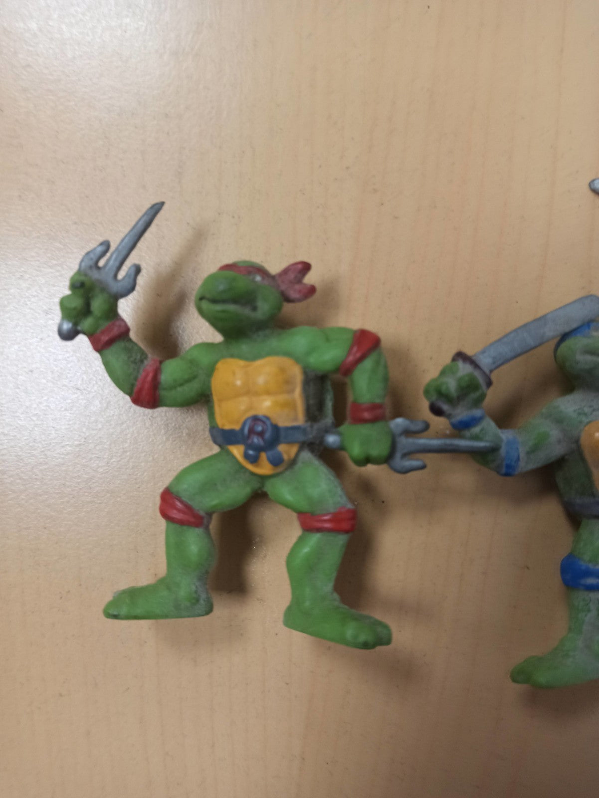 Figurines Tortues Ninja vintage années 90 lot 2 TMNT rétro jouets anciens