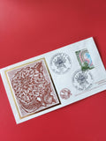 Enveloppe philatélie oblitérée motif fleur dahlia timbre France