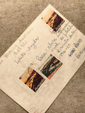 Lettre affranchie Angola timbres paysages cachetée philatélie (Ref 8)