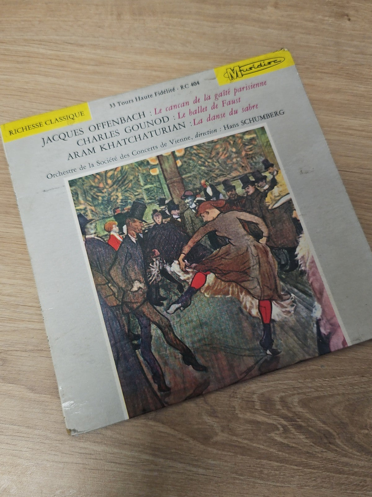 Vinyle 45 tours rétro Jacques Offenbach ancien disque collection vintage musique