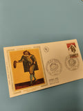 Enveloppe premier jour Molière FDC 1973 timbre Paris illustration couleur