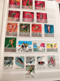 Timbres anciens sports Olympiques Guinée Bissau Montréal 76 hockey patinage