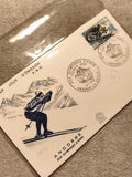 Lettre FDC Andorre Jeux Olympiques Hiver 1976 timbre 1,20 ski enveloppe premier