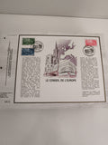 Feuillet CEF Conseil de l'Europe Strasbourg 1984 timbres premier jour philatélie