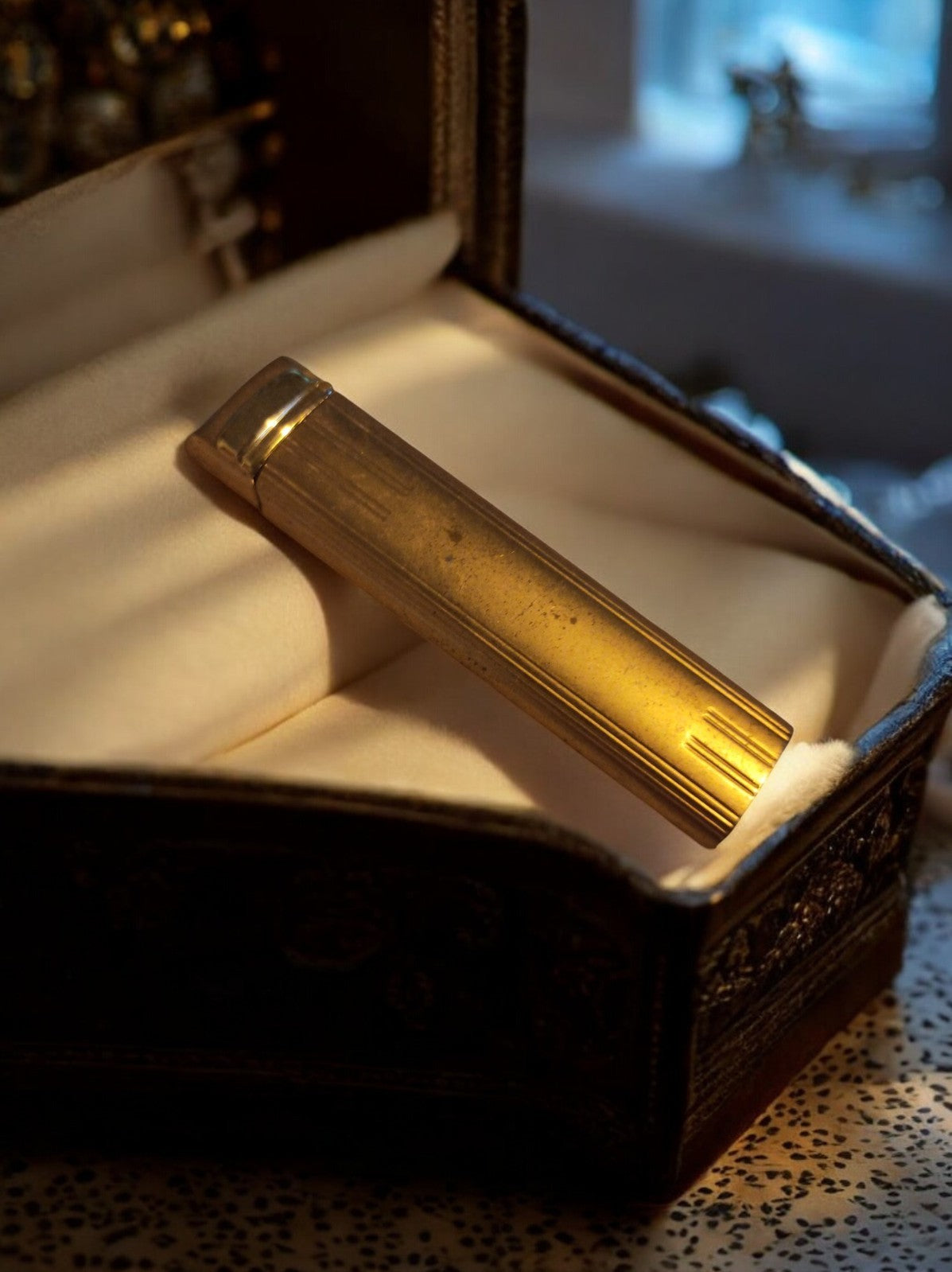 Briquet vintage doré à réparer, allume-cigare rétro, pour pièces, années 60