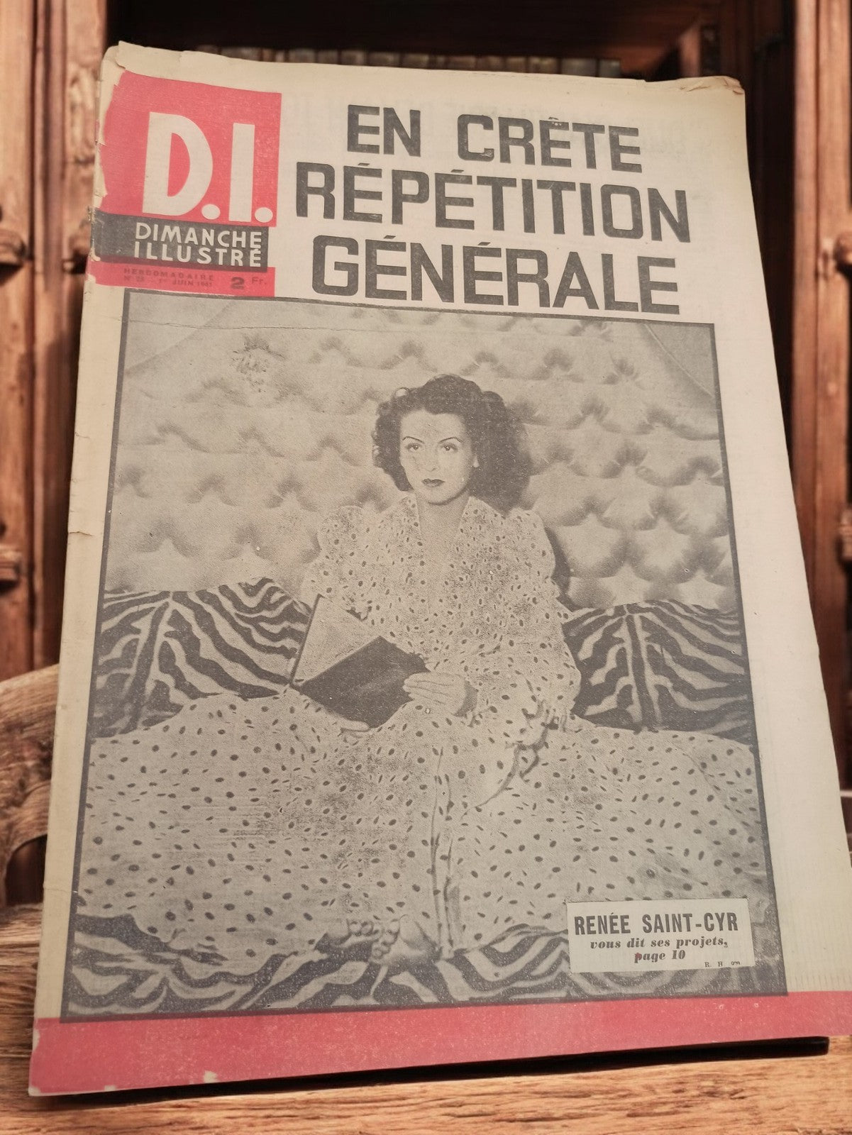 Magazine ancien Dimanche Illustré D.I. 1940 Renée Saint-Cyr rétro presse