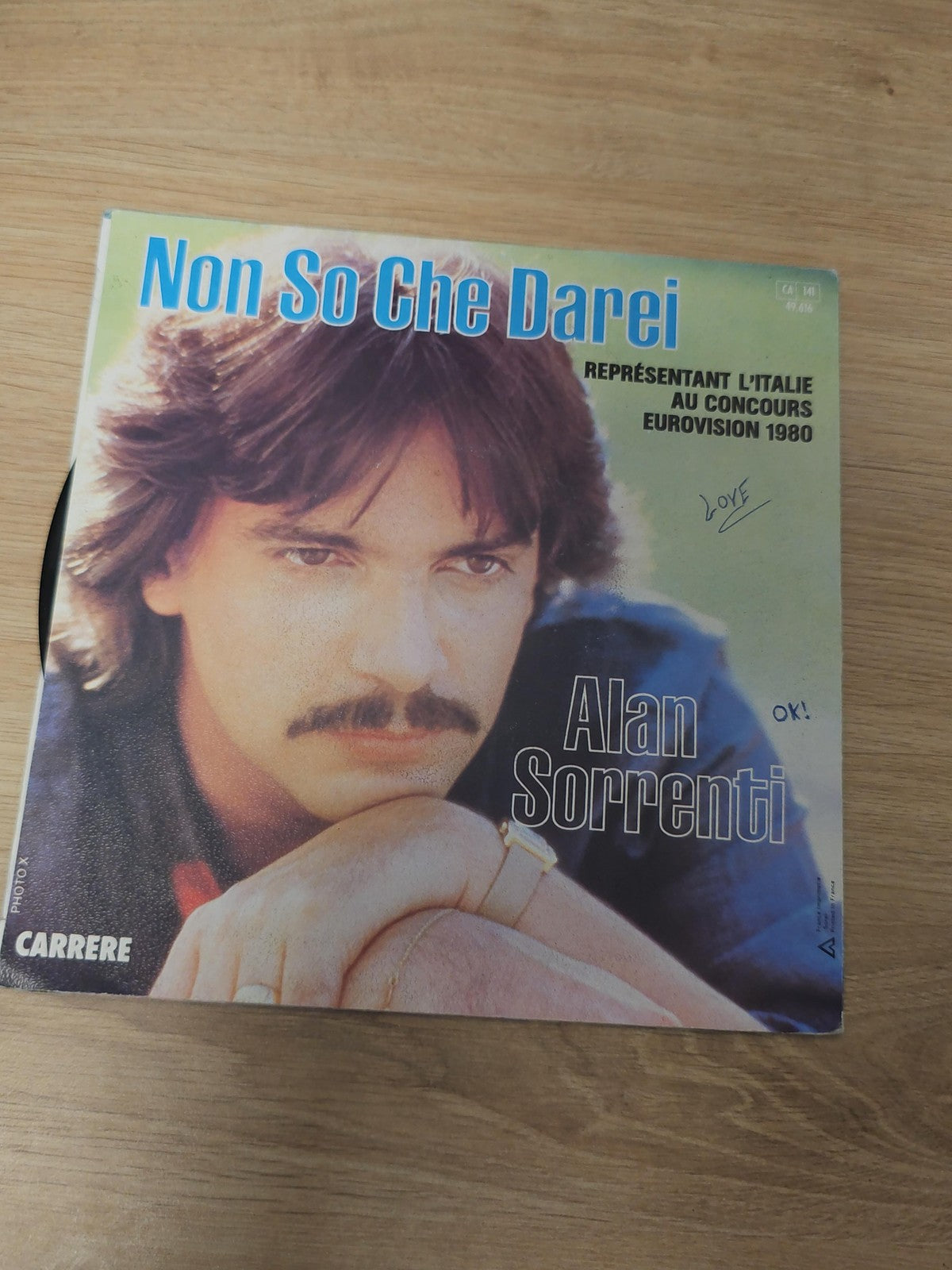 Vintage 45 tours Alan Sorrenti disque ancien rétro collection vinyle occasion