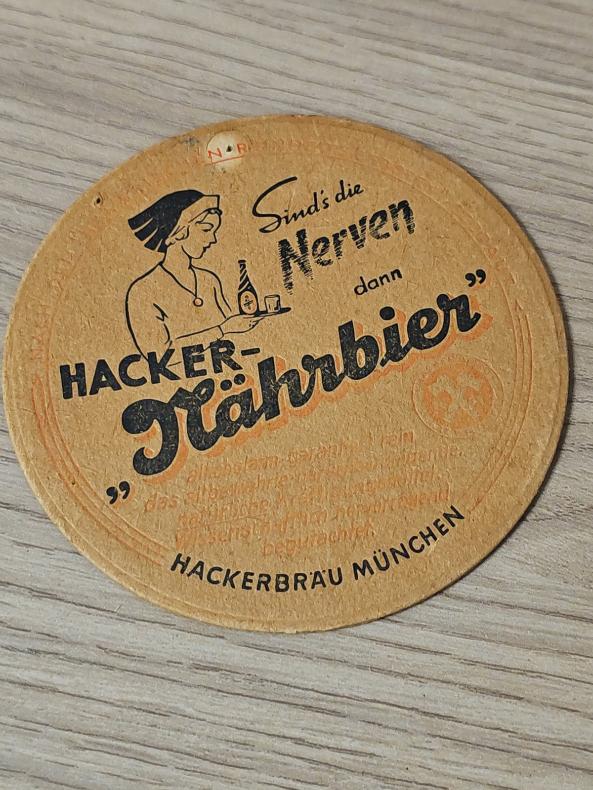 Sous-bock bière Hackerbrau Munchen, dessous de verre allemand authentique occasi