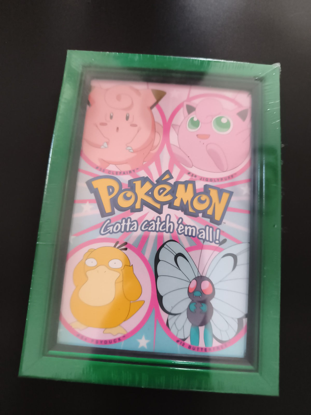 Petit cadre Pokémon vert décoratif Psyduck Jigglypuff Clefairy Butterfree
