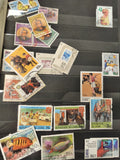 Lot anciens timbres oblitérés Zaïre, thématiques variées, couleurs vives