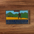 Broche vintage Brevet Randonneur Bourguignon 30 km, collection randonnée