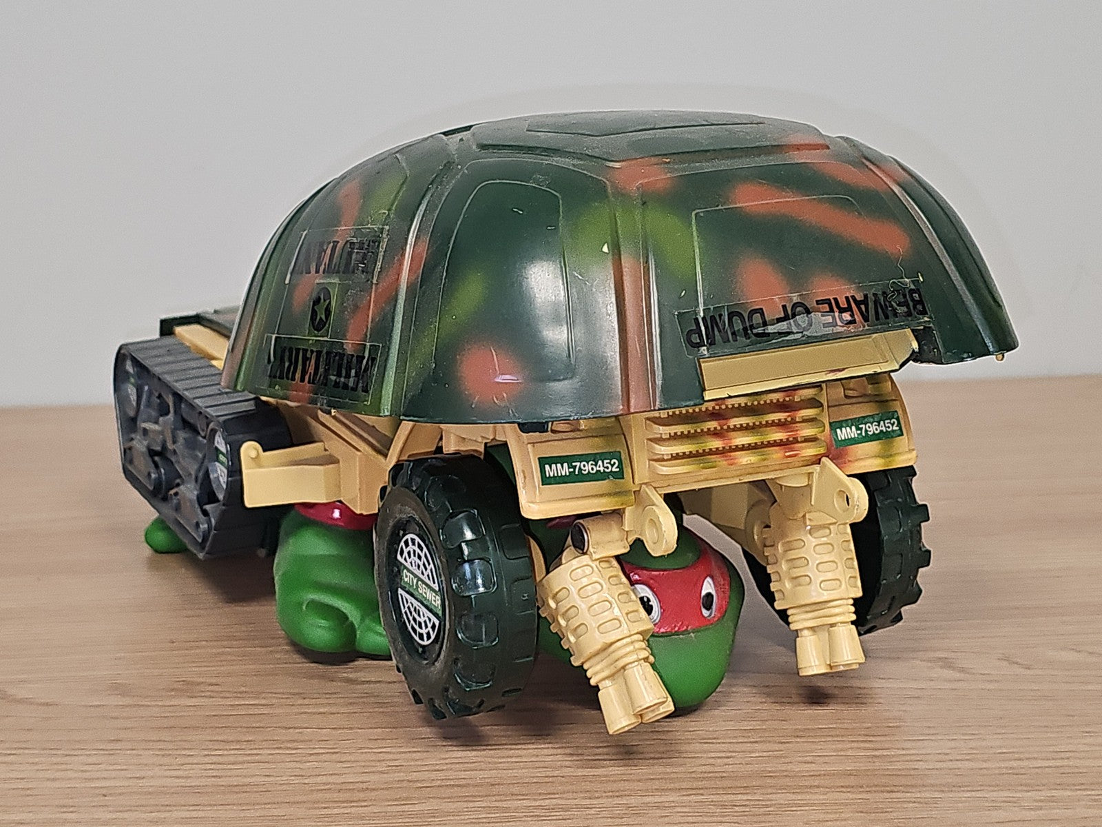 Figurine rétro TMNT Tortues Ninja véhicule militaire ancien 1992 jouet collectio