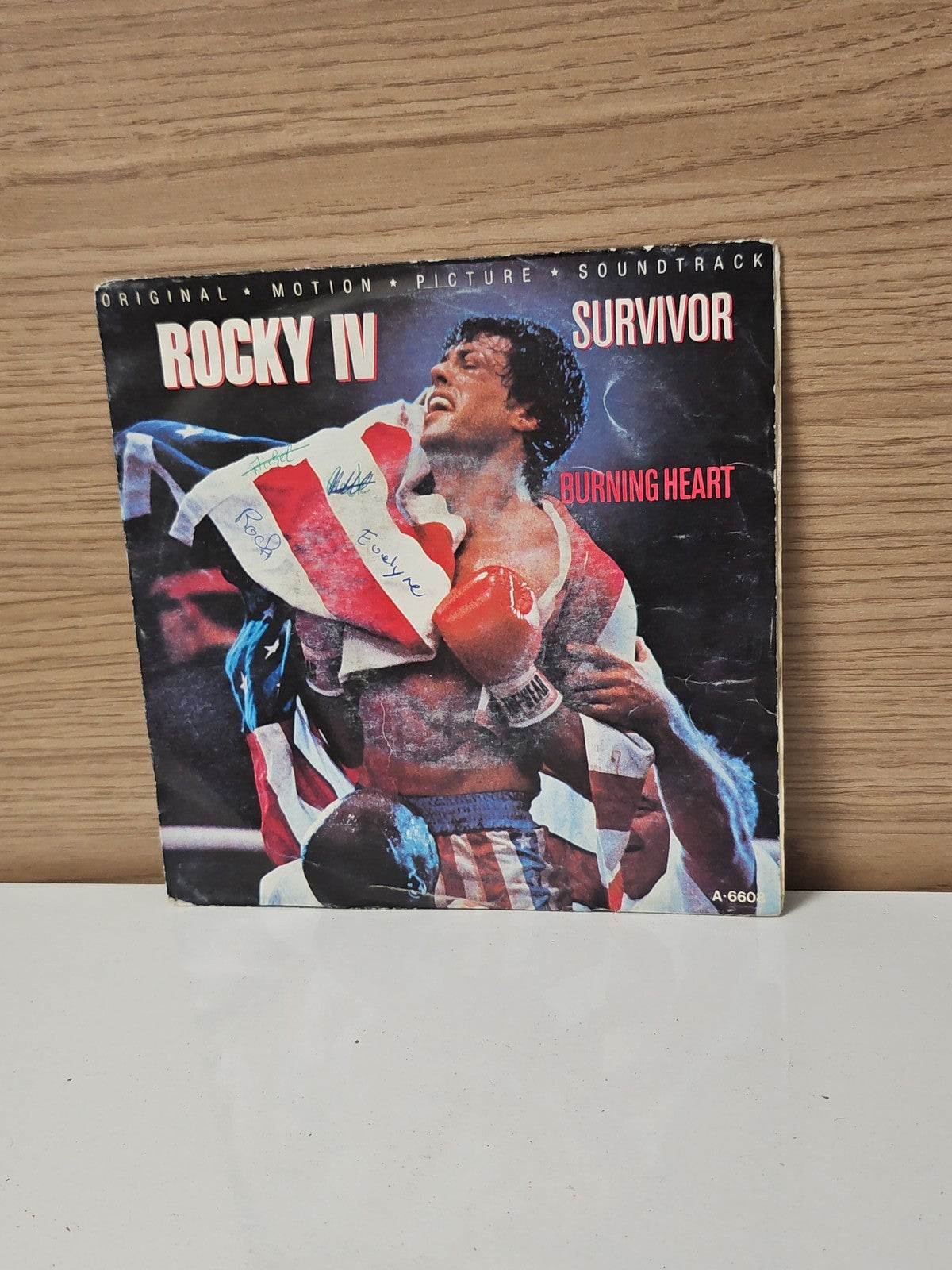 Vinyle 45T rétro Rocky IV ancien disque single vintage bande originale collector