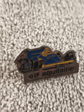 Pin's vintage Elf Aquitaine Formule 1 bleu jaune, badge auto sport ancien (Ref 4