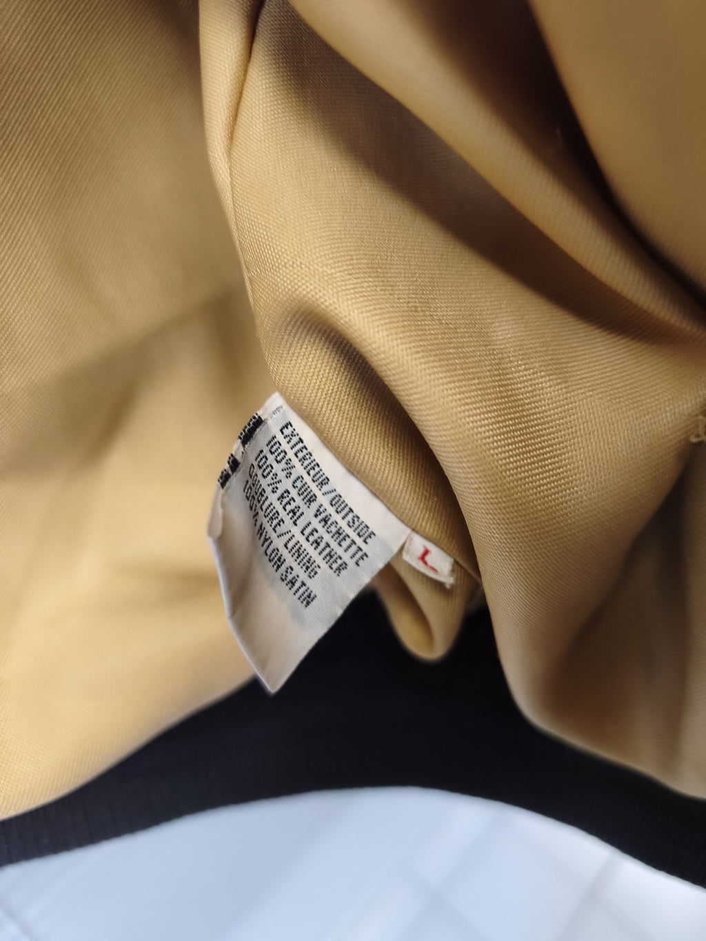 Blouson homme cuir ancien vintage taille L veste rétro pour collectionneur