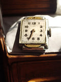 Mouvement montre mécanique vintage cadran carré ancien à restaurer