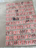 Gros lot timbres anciens Marianne 10c rouge oblitérés philatélie étude France