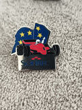 Pin's vintage SOFIREC Formule 1 drapeau Europe émaillé auto racing (Ref 6)