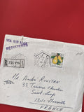 Enveloppe philatélie affranchie Liban 200p agrumes, cachets visibles, courrier p