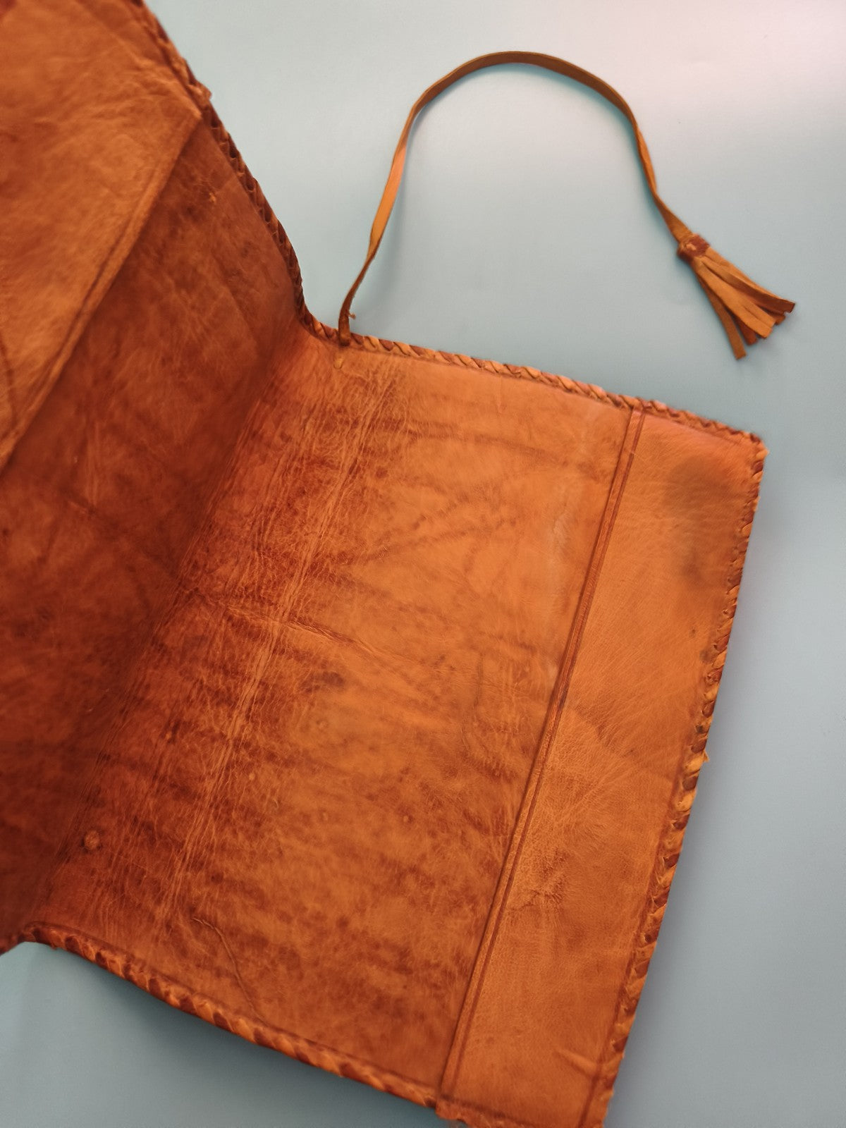 Portefeuille vintage en cuir Ancienne, porte-monnaie rétro, accessoire ancien