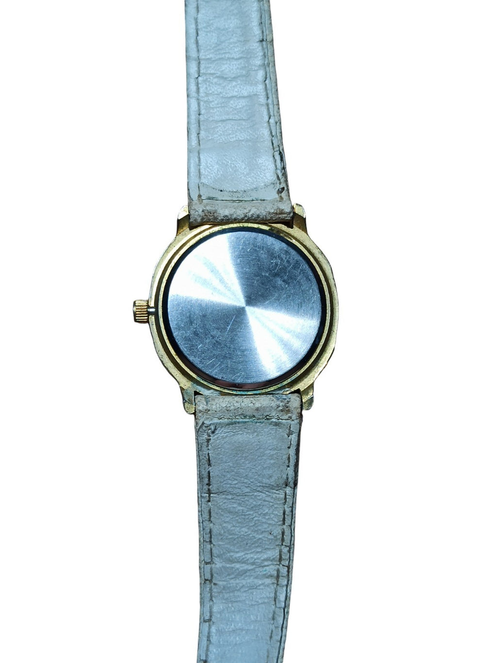 Montre femme Katime vintage quartz, cadran blanc, bracelet aspect vieilli