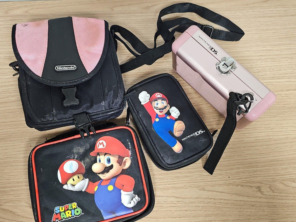 Lot housses Nintendo DS Mario Super Mario, sacoche, étui, mallette rose
