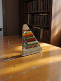 Gomme vintage pyramide rayée années 50/60 Made in Japan rétro déco bureau